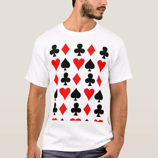 T-shirt La vie est un jeu, Jouez votre meilleure main ! (Devant)