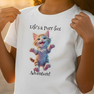 T-Shirt La vie est une aventure purr-faitement adorable - 