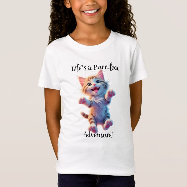 T-Shirt La vie est une aventurière pure aventure Cute Flyi (Devant)