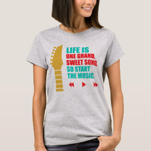 T-shirt La vie est une douce guitare