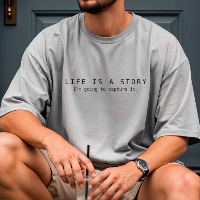 T-shirt La vie est une histoire - Créateur de contenu (Créateur téléchargé)