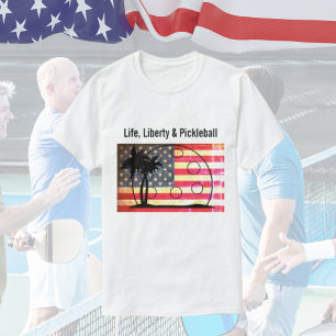 T-shirt La vie Liberté & Pickleball Drôle