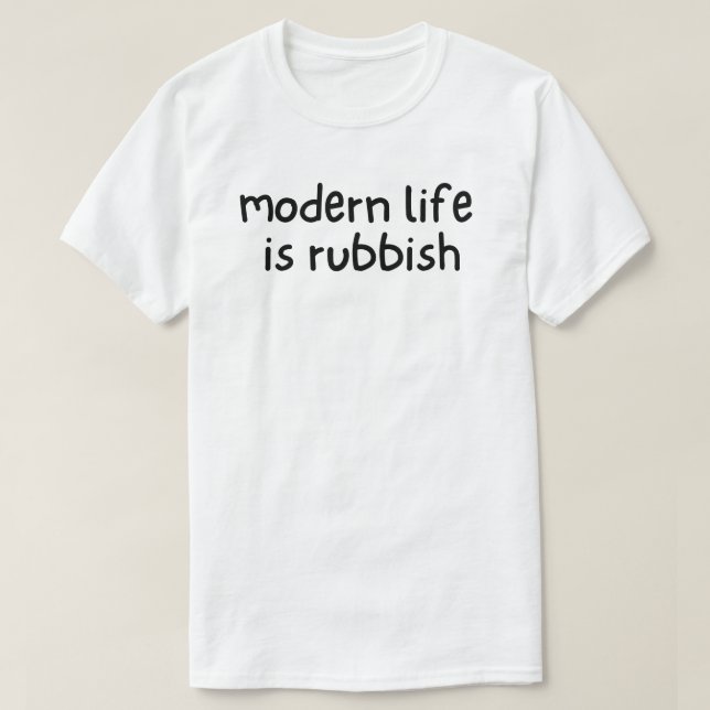 T-shirt La vie moderne est rubis (Design devant)