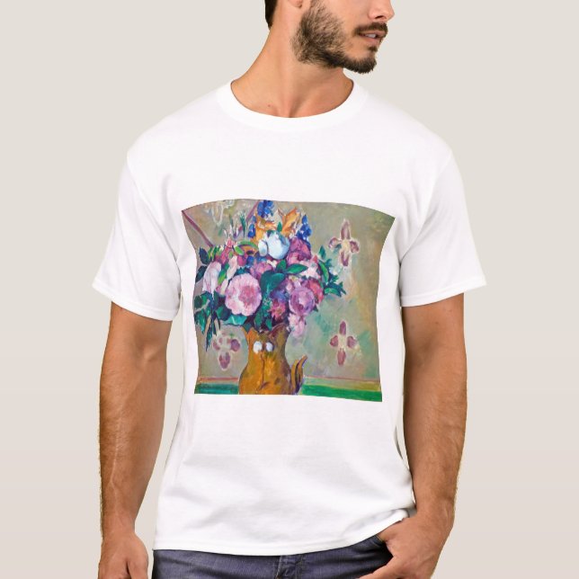 T-shirt La vie morte avec les fleurs, Paul Cezanne (Devant)