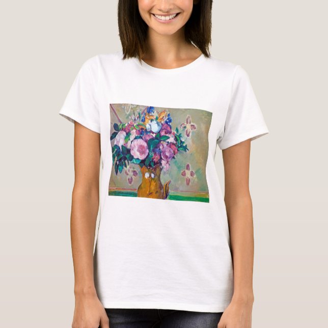 T-shirt La vie morte avec les fleurs, Paul Cezanne (Devant)