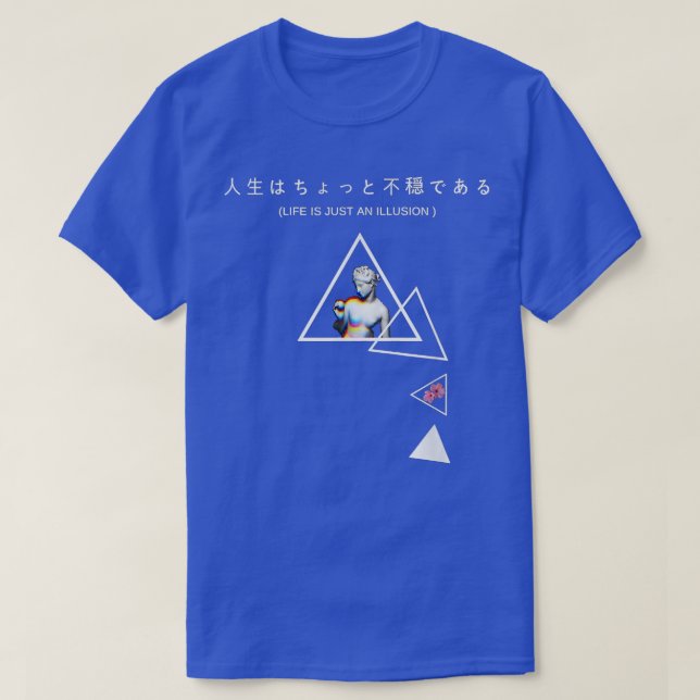 T-shirt La vie n'est qu'une illusion Vaporwave esthétique (Design devant)