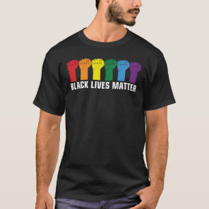 T-shirt LA VIE NOIRE EST IMPORTANTE - BLM Rainbow
