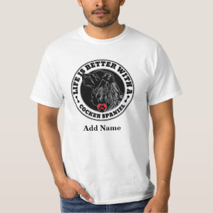 T-shirt La vie personnalisée de Cocker Spaniel est meille