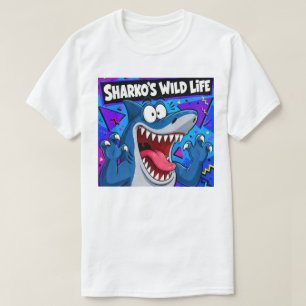 T-shirt LA VIE SAUVAGE DE SHARKO Dessin animé rétro des