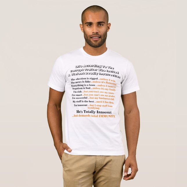 T-shirt La Vie Selon Le Traître Corrompu........... (Devant entier)