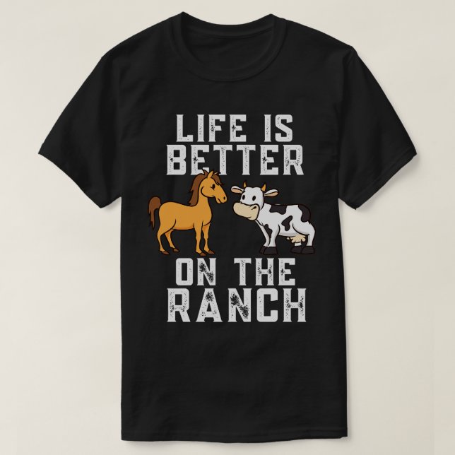 T-shirt La Vie Sur Le Ranch (Design devant)