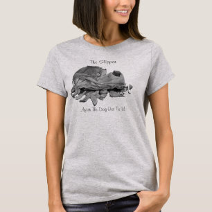 T-shirt la vie toujours de la pantoufle déchirée avec le