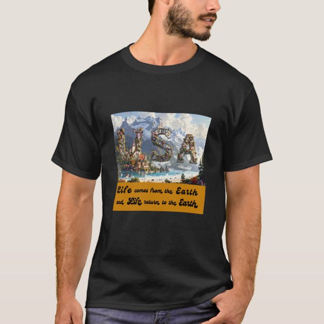 T-shirt La vie vient de la Terre (Devant)