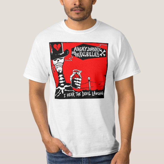 T-shirt La vieille Éraflure-Je entendent rire de diable (Devant)