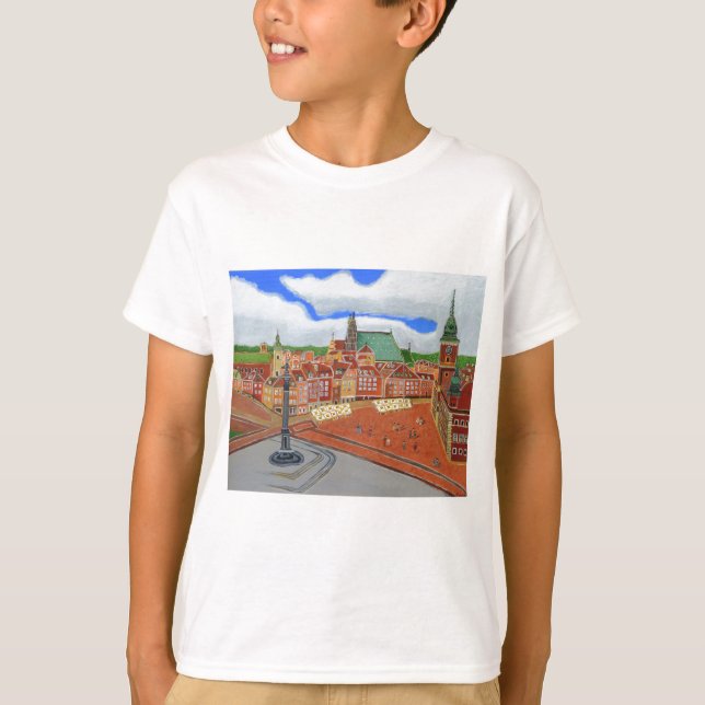 T-shirt La Vieille Ville De Varsovie (Devant)