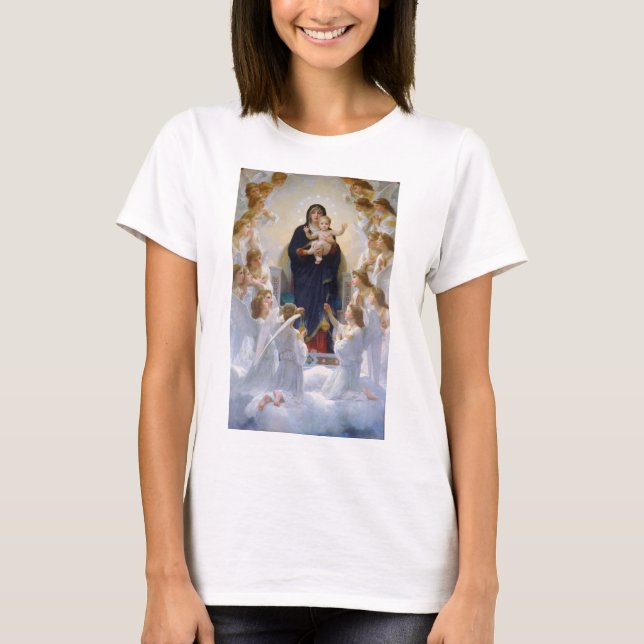 T-shirt La Vierge aux Anges, Bouguereau (Devant)