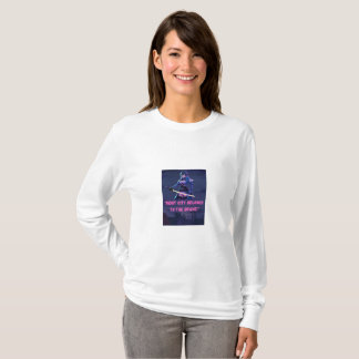 T-shirt "La ville de nuit appartient au courageux" Cyberpu
