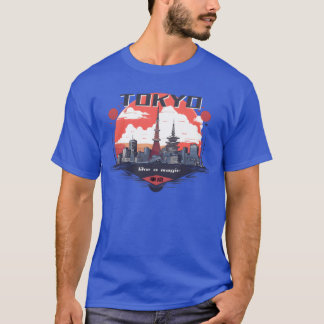 T-shirt La ville de Tokyo est comme une rétro magique