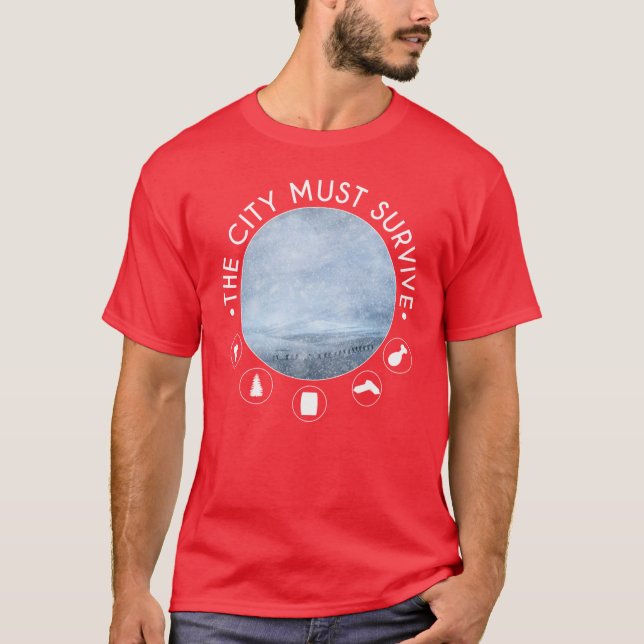 T-shirt La ville doit survivre conception originale inspir (Devant)