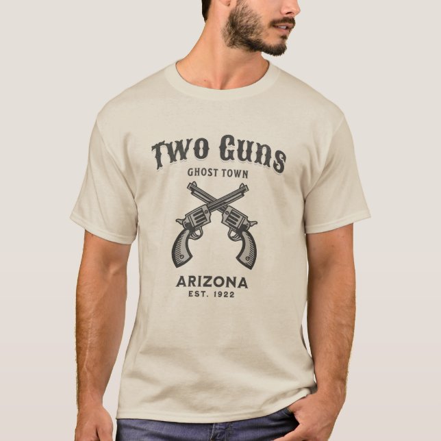 T-shirt La ville fantôme de deux armes Arizona (Devant)
