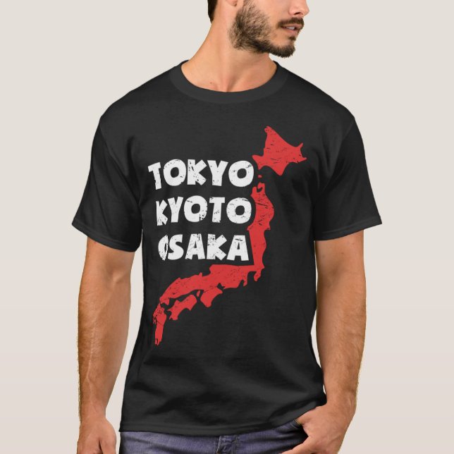 T-shirt La ville japonaise en détresse d'Osaka (Devant)
