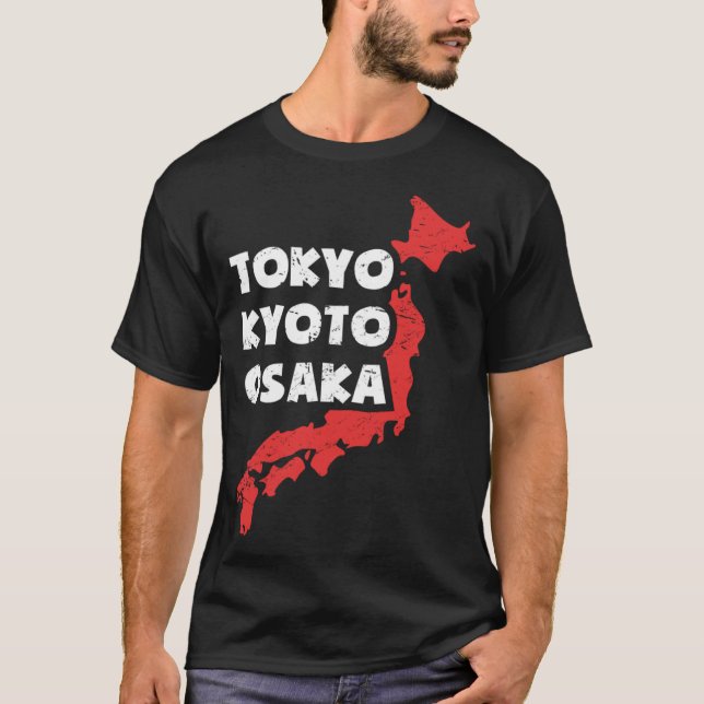 T-shirt La ville japonaise en détresse d'Osaka (Devant)