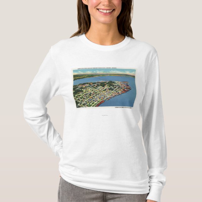 T-shirt La ville regardant vers la baie de Young (Devant)