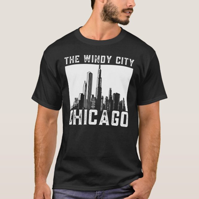 T-shirt La ville venteuse de Chicago (Devant)