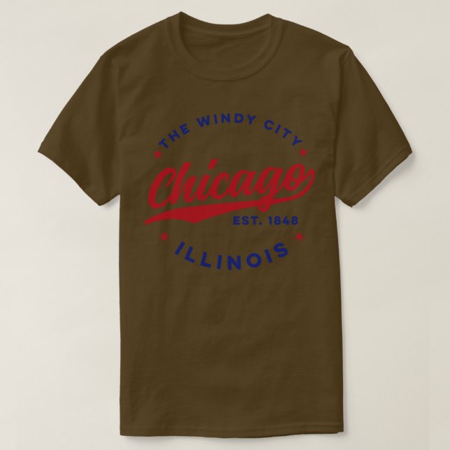 T-shirt La ville venteuse de Chicago (Design devant)