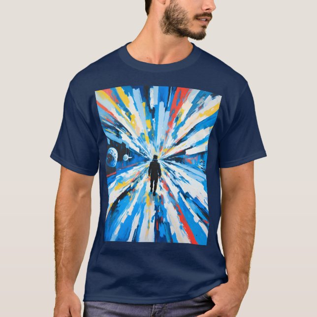 T-shirt La vitesse dans l'espace (Devant)
