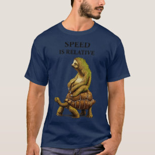 T-shirt La vitesse est relative fentes animal
