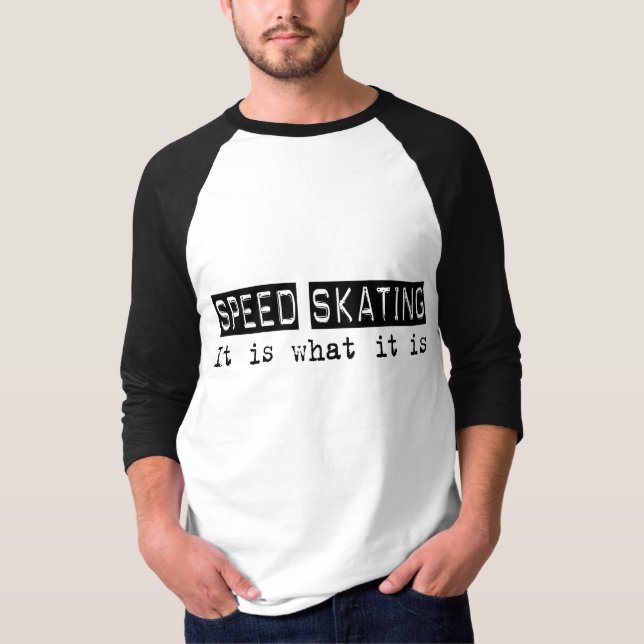 T-shirt La vitesse patinant il est (Devant)