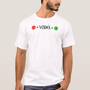 T-shirt La vodka plus égale heureux