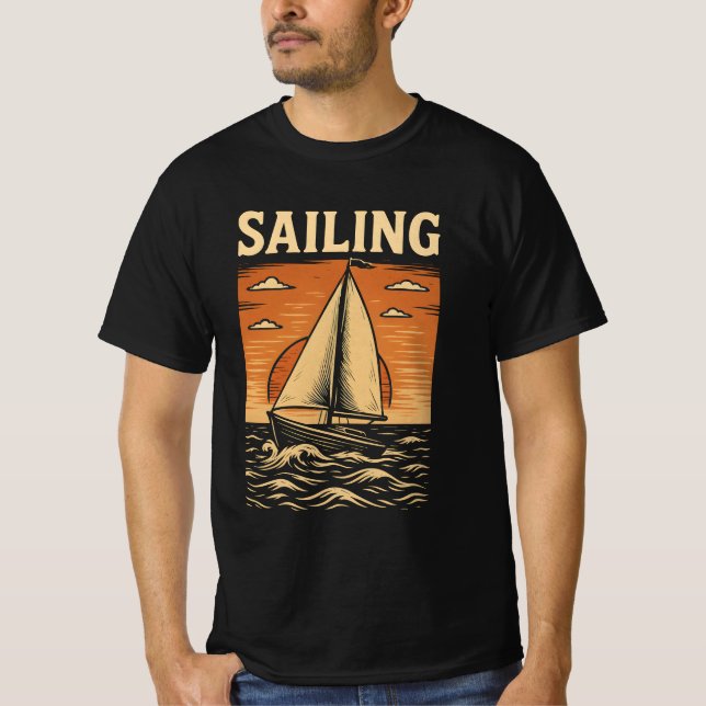 T-shirt La voile dans l'océan (Devant)