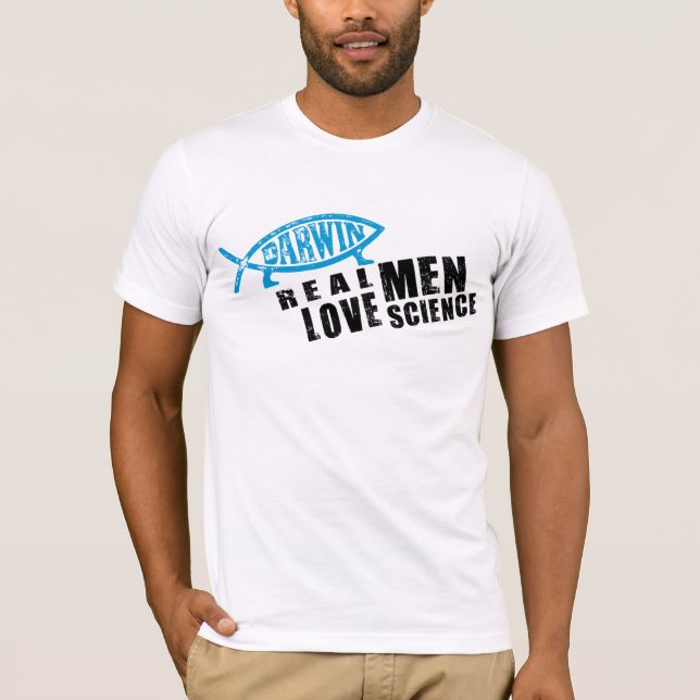 T-shirt La vraie Science d'amour d'hommes (Devant)