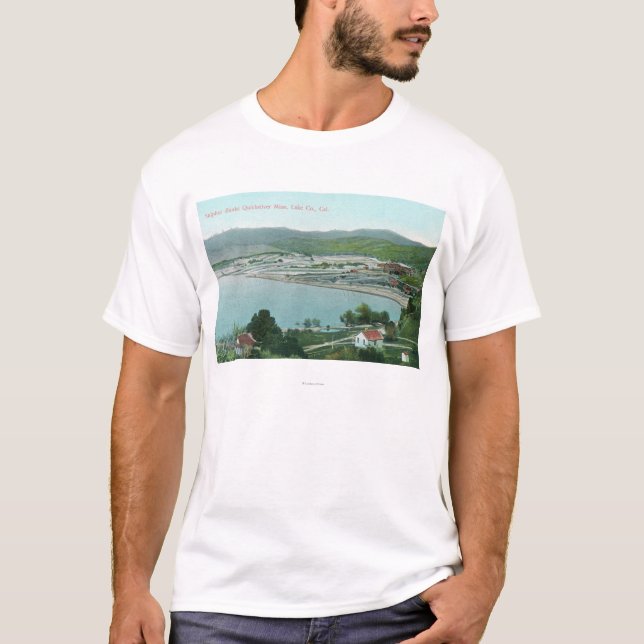 T-shirt La vue aérienne du soufre encaisse le mien de (Devant)