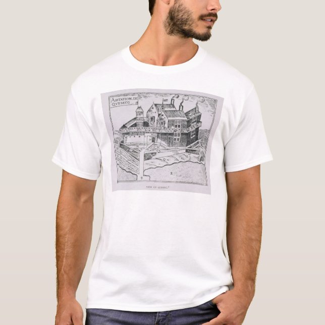 T-shirt La vue de Champlain du Québec (Devant)
