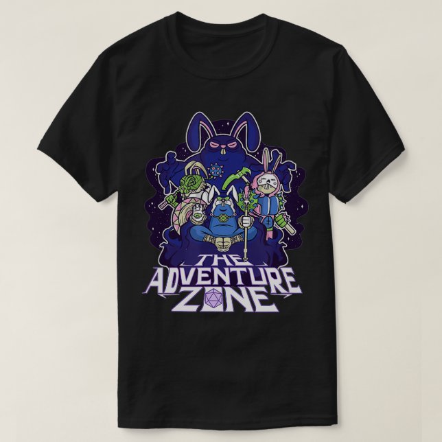 T-shirt La zone d'aventure Boardgame Imaginaire RPG safari (Design devant)