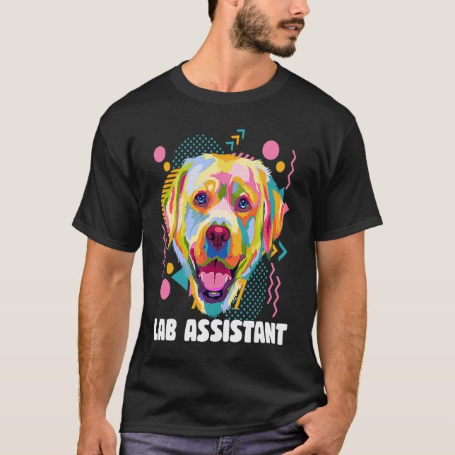 T-shirt Lab Assistant Labrador Retriever  Dog Breed Humor (Devant)