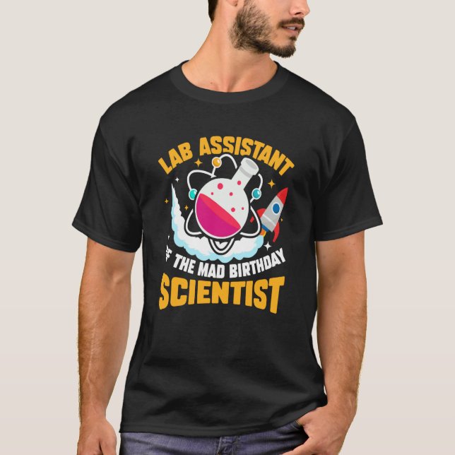 T-shirt Lab Assistant Of The Mad Birthday Scientist (Devant)