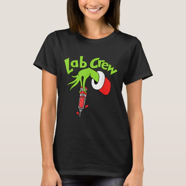 T-shirt Lab Crew Merry Christmas Laboratory Tech Nurse Xma (Devant)