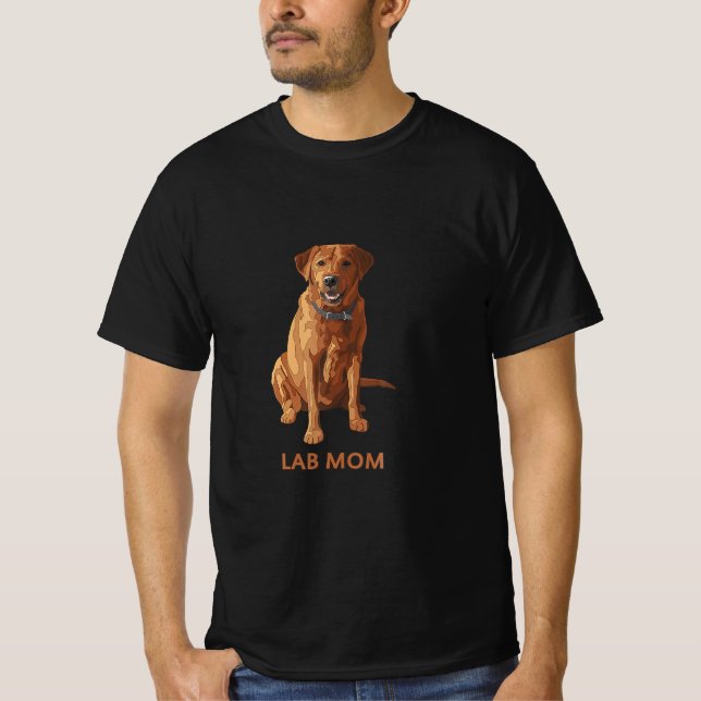 T-shirt Lab Mama Fox Red Labrador Retriever Dog Lover (Devant)