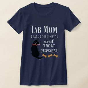 T-shirt Lab Maman coordinateur du chaos Black Labrador