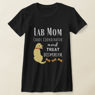 T-shirt Lab Mom chaos coordinateur Yellow Labrador