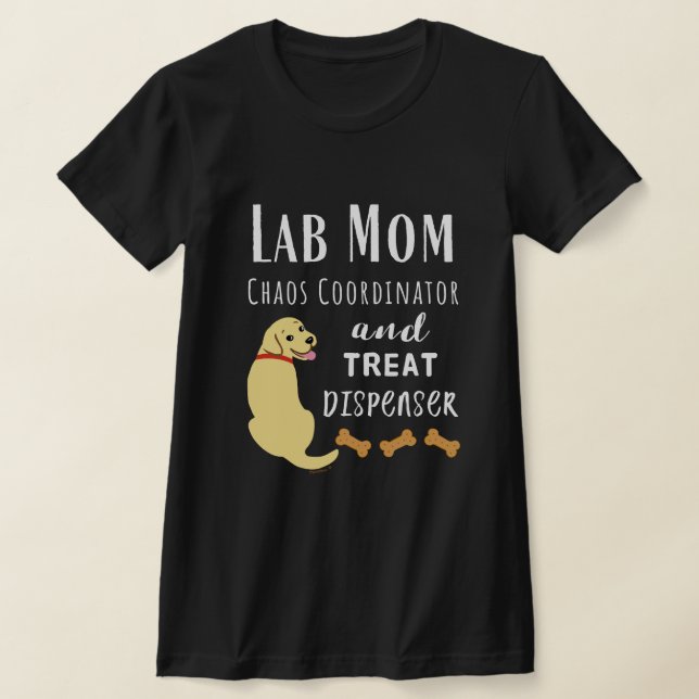 T-shirt Lab Mom chaos coordinateur Yellow Labrador (Poser)