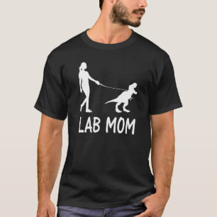 T-shirt Lab Mom Labrador Retriever Mama Chien Dinosaure Fe