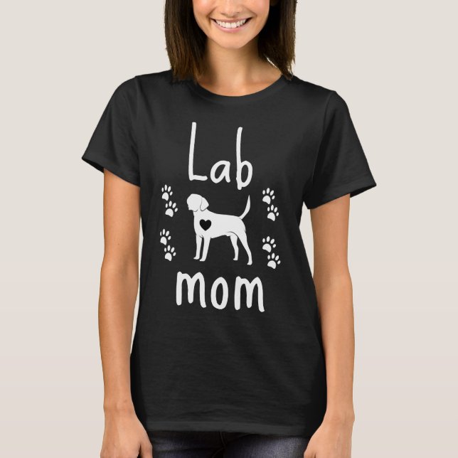 T-shirt Lab Mom Vector Labrador Retriever (Devant)