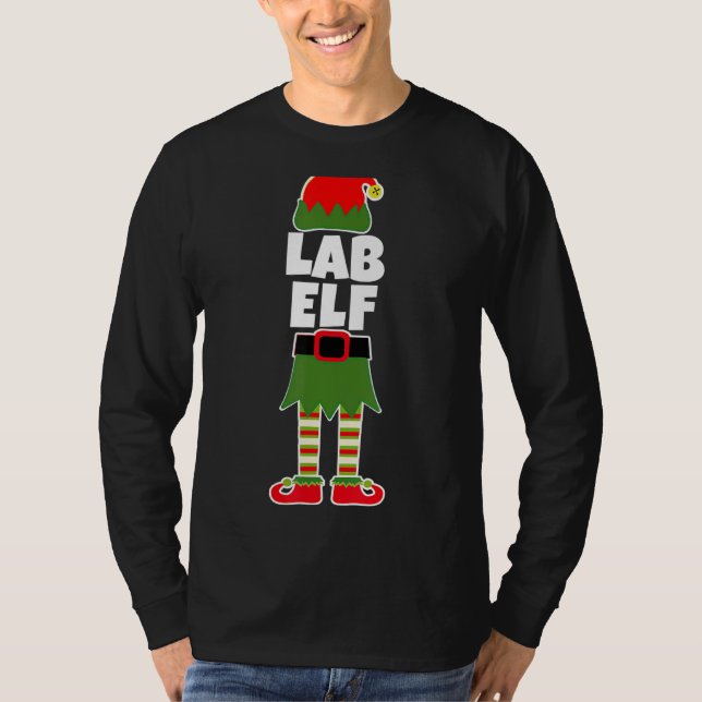 T-shirt Lab Tech Elf Laboratoire de Noël Tech Phlebotomie (Devant)