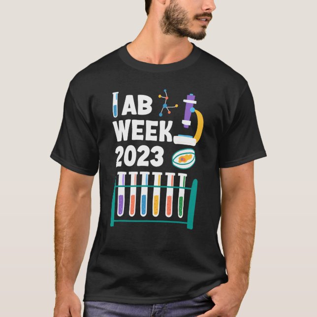 T-shirt Lab Week 2023 Ouvriers de laboratoire Funny Techno (Devant)