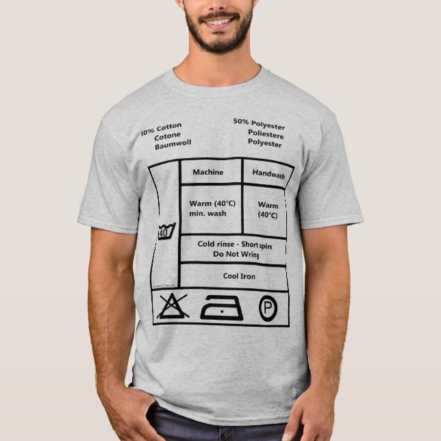 T-shirt Label de Washing (Devant)